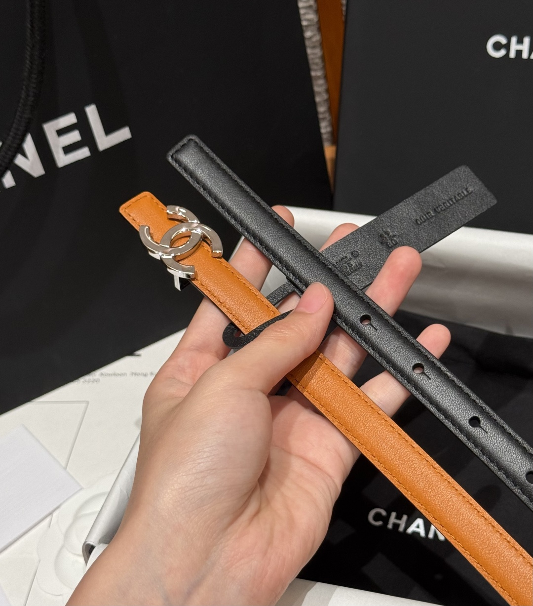 -香家✨ Leather Belt 15mm 皮质腰带 双面小牛皮腰带,经典双C带扣设计。小牛皮与金属。15毫米超细皮带 -香家✨ Leather Belt 15mm 皮质腰带 双面小牛皮腰带,经典双C带扣设计。小牛皮与金属。15毫米超细皮带
