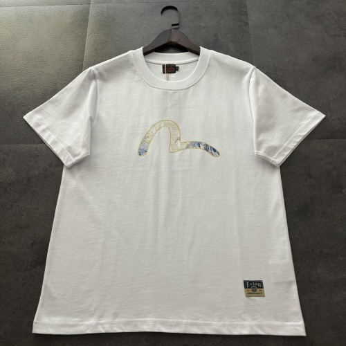 EVISU White Graphic Print Cotton T-Shirt Short Sleeve for Men and Women 1 EVISU White Graphic Print Cotton T-Shirt Short Sleeve for Men and Women