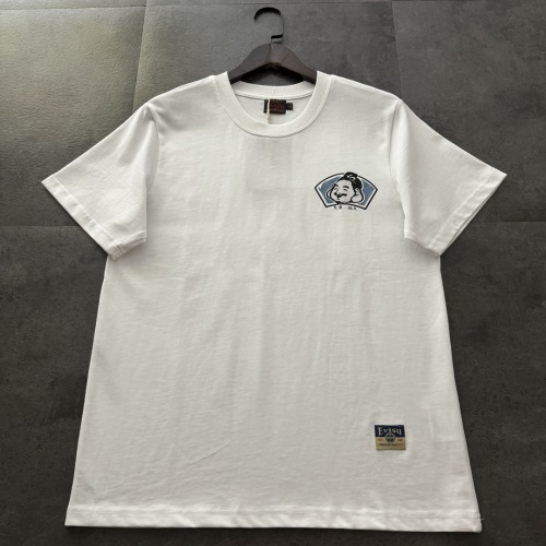 EVISU 2025 New Men's White T-Shirt with Daruma Seagull Logo, Size S-XXL 1 EVISU 2025 New Men's White T-Shirt with Daruma Seagull Logo, Size S-XXL