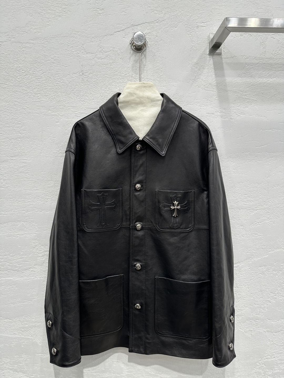 P2645 Oversized Sheepskin Coat with Stylish Boyfriend Design – High Quality, Custom Hardware. - 图片 1