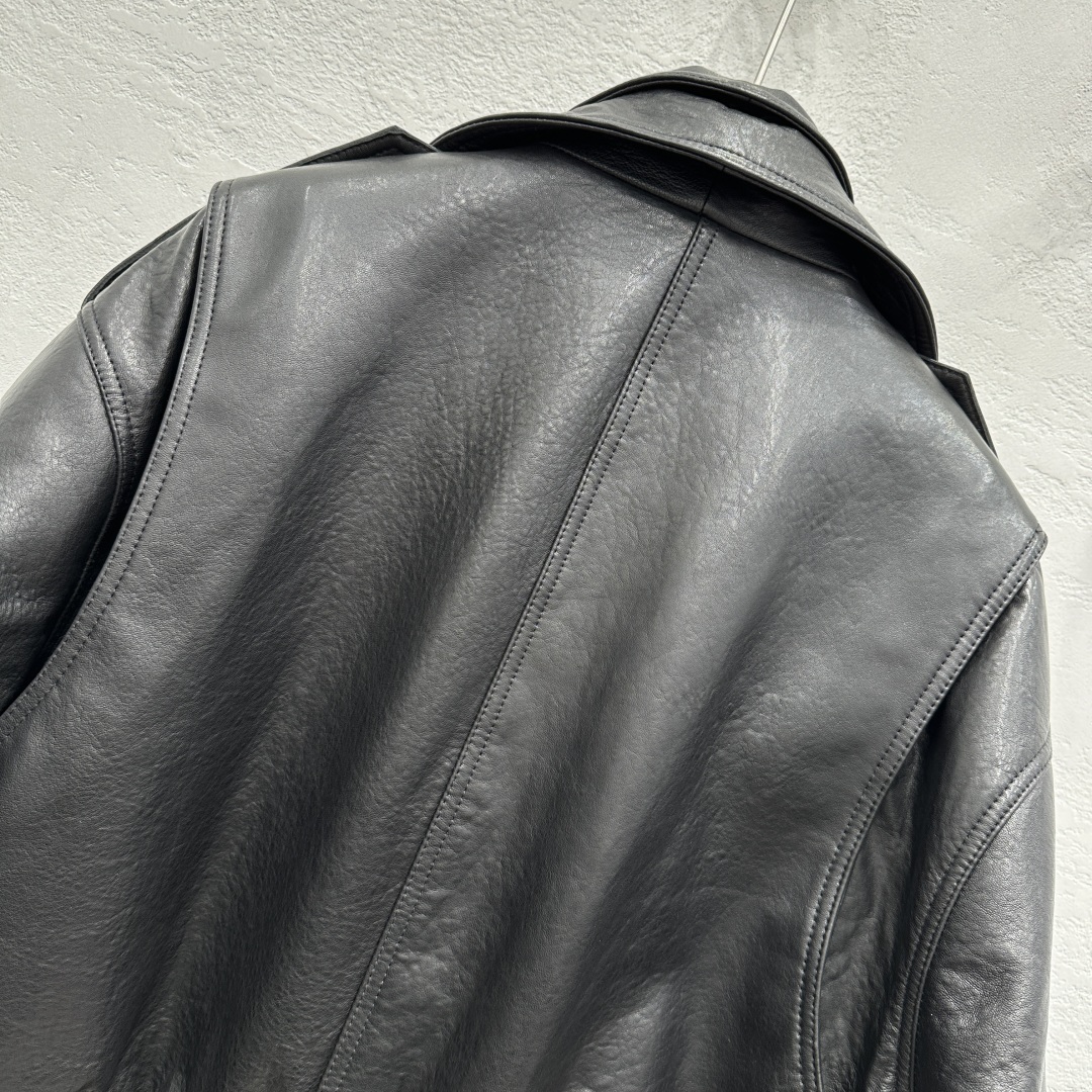 High-End Isabel MarantEtoil25 Lamb-Skin Jacket with Double Collar Style - 图片 9