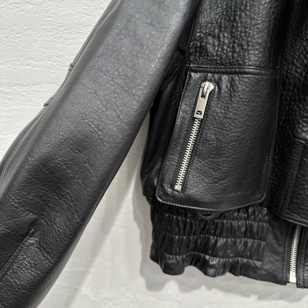 High-End Isabel MarantEtoil25 Lamb-Skin Jacket with Double Collar Style - 图片 7