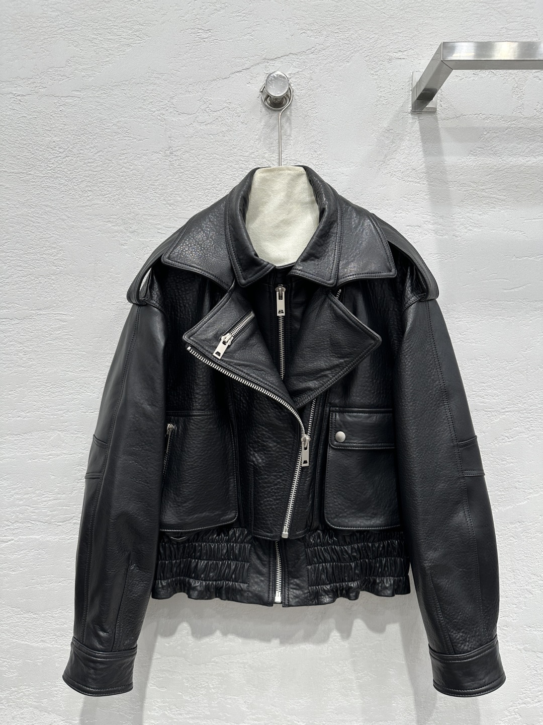 High-End Isabel MarantEtoil25 Lamb-Skin Jacket with Double Collar Style