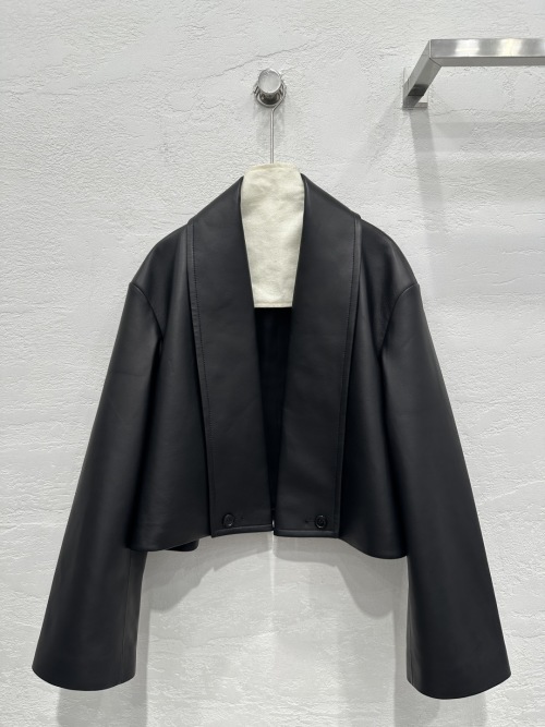 Loewe Cropped Lambskin Leather Jacket - Retro Style, Modern Fashion 1 Loewe Cropped Lambskin Leather Jacket - Retro Style, Modern Fashion