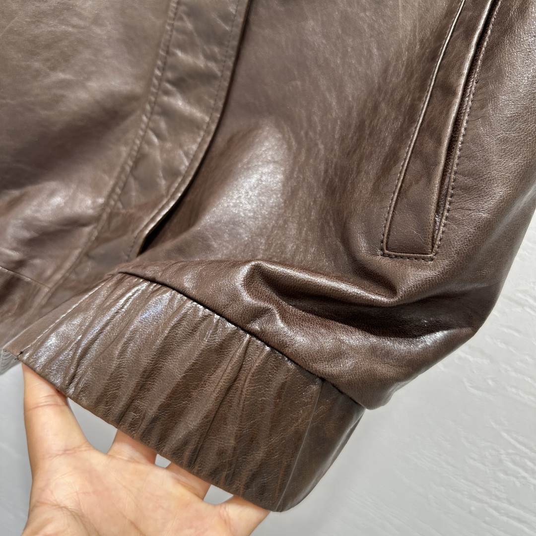 P2254: Custom Female Dust-Proof Bag with Imported Sheep Skin and Brass Details - 图片 5