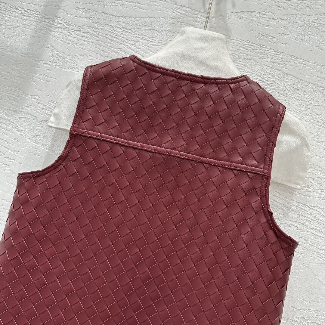 Bottega Veneta25 Sheep Skin Hand-Weaved Vest Collection: High-End Luxury Fashion - 图片 6