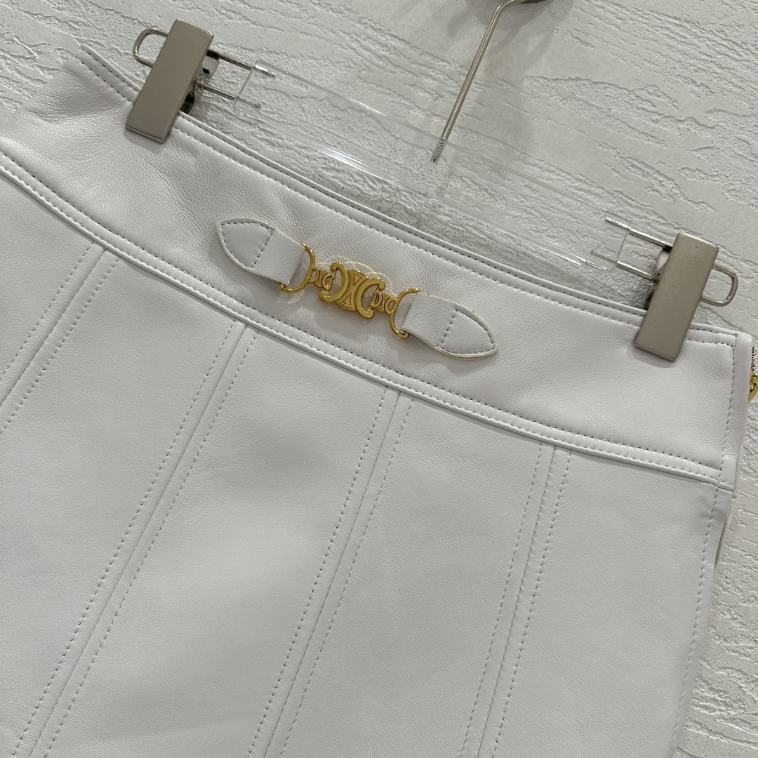 “High-End Single-Quality Celi*e 25 Early Autumn Skirt for Women – Sheep Skin Import” - 图片 2