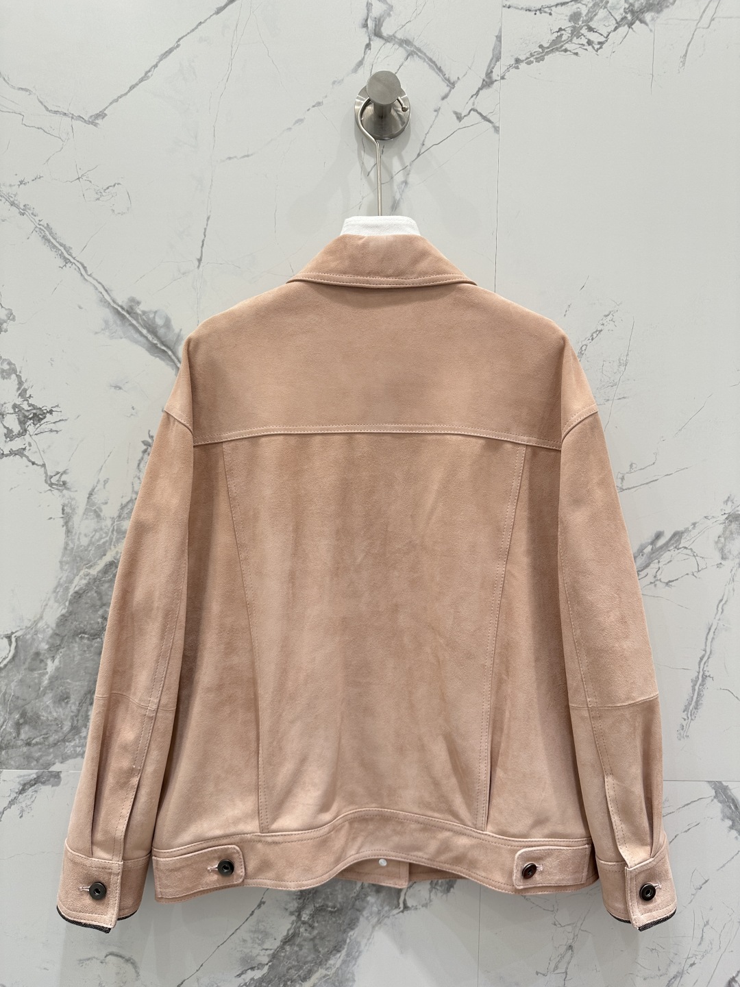 “High-Quality Bronello Cucin*25 Shoulder Jacket with Velvet and Copper Chain Decorations – Elegant Autumn Fashion” - 图片 5
