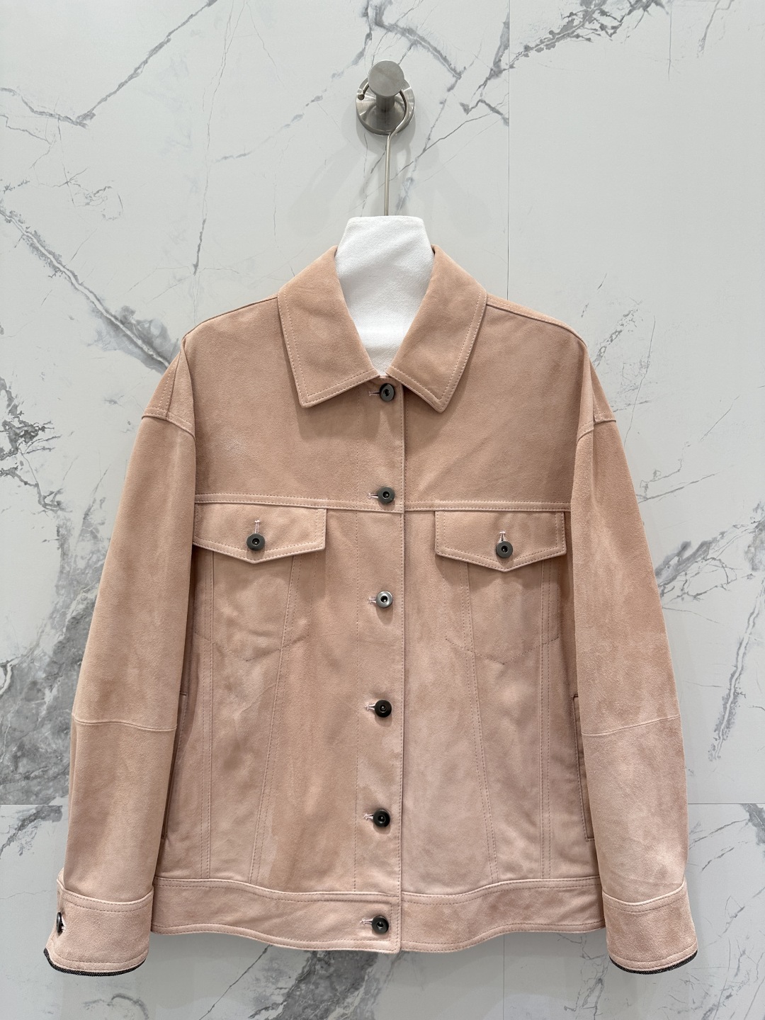 “High-Quality Bronello Cucin*25 Shoulder Jacket with Velvet and Copper Chain Decorations – Elegant Autumn Fashion”