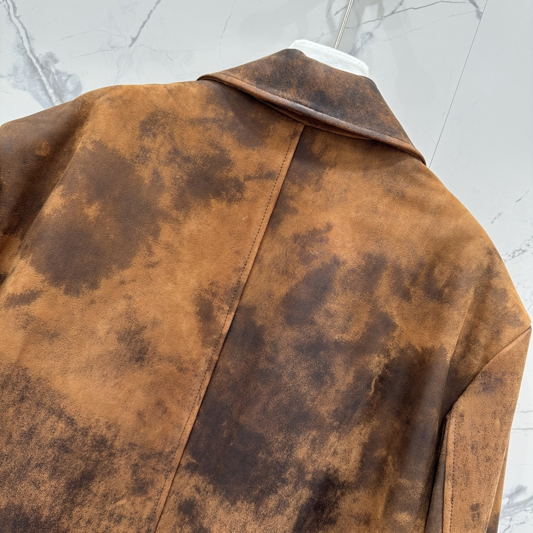 “Original Tweedy Girl Lambskin Jacket with Retro-Colored Design | Miu Morning Autumn Product” - 图片 6