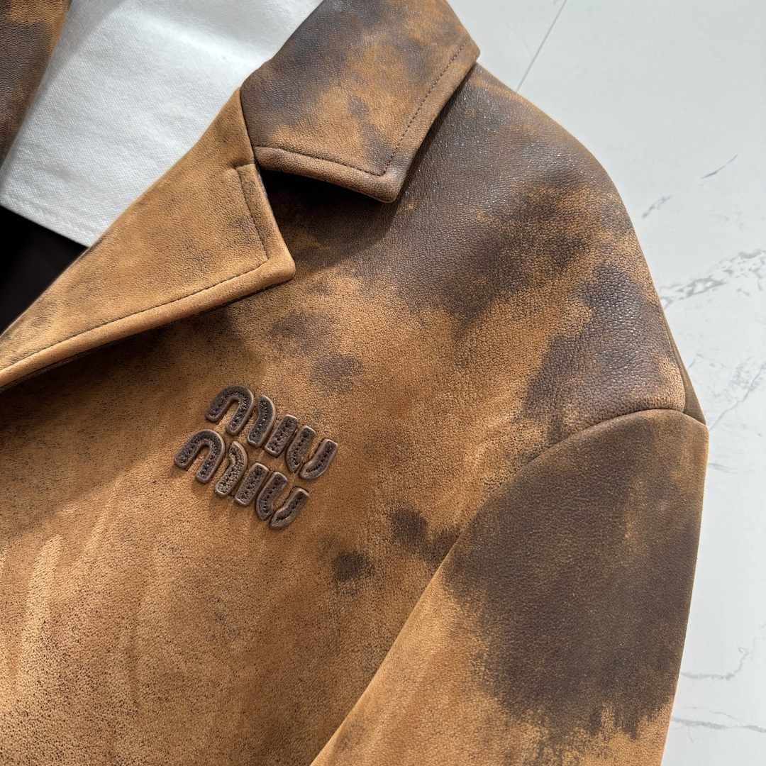 “Original Tweedy Girl Lambskin Jacket with Retro-Colored Design | Miu Morning Autumn Product” - 图片 4