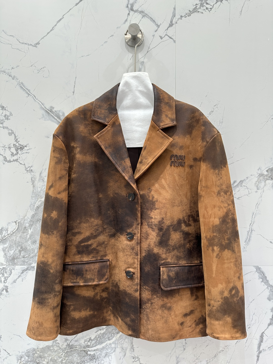 “Original Tweedy Girl Lambskin Jacket with Retro-Colored Design | Miu Morning Autumn Product”