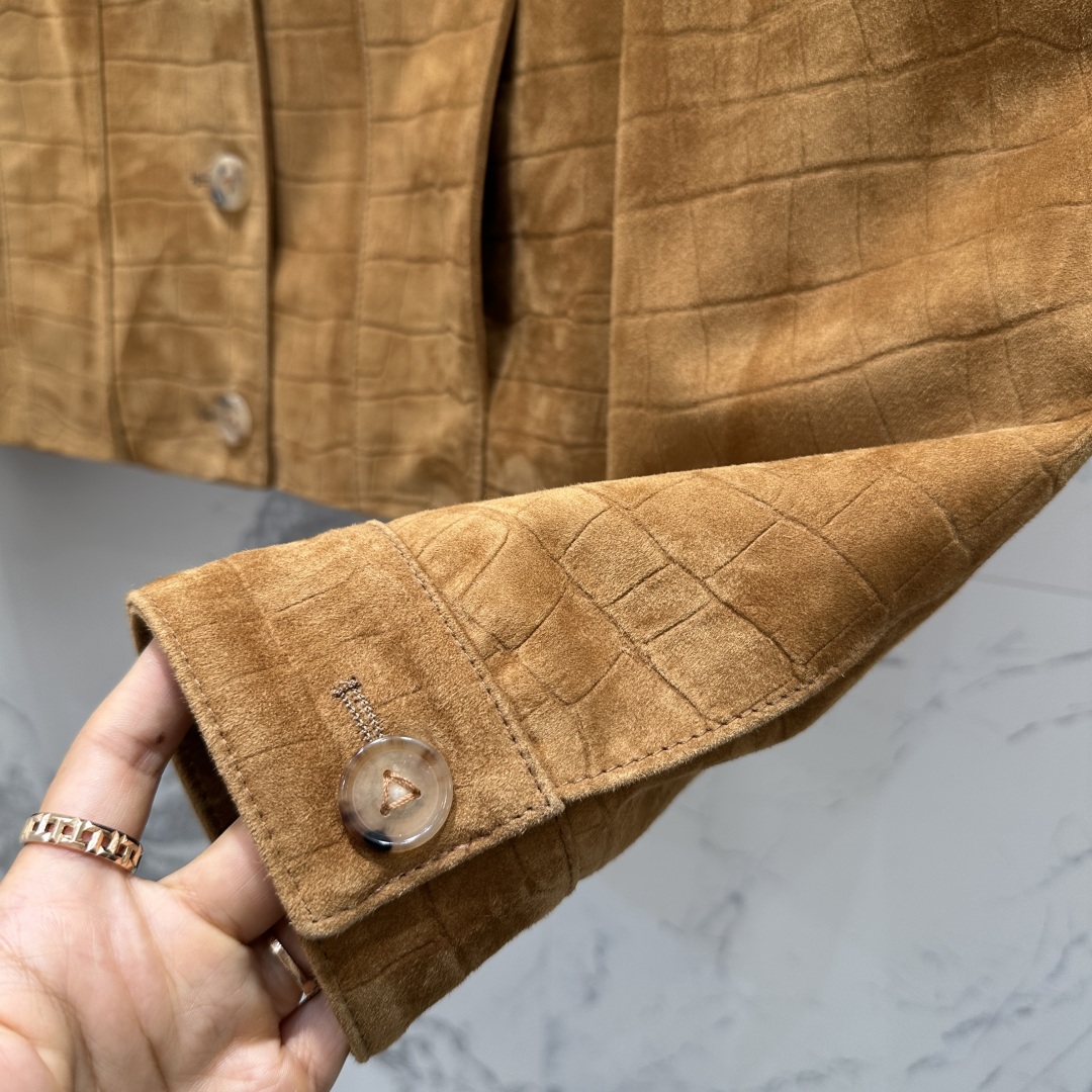 High-quality Original Squirty Girl velvet jacket, alligator-striped, classic H style, imported velvet, perfect for fashionable closets. - 图片 5