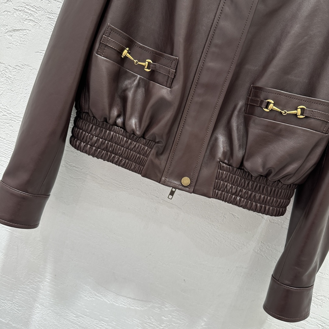 Title: P2280 Celi*e 25 Dust-Proof Bag Sheep Hide Corset Coat Summary: High-end quality retro-American design with soft sheep hide and classic style. - 图片 3