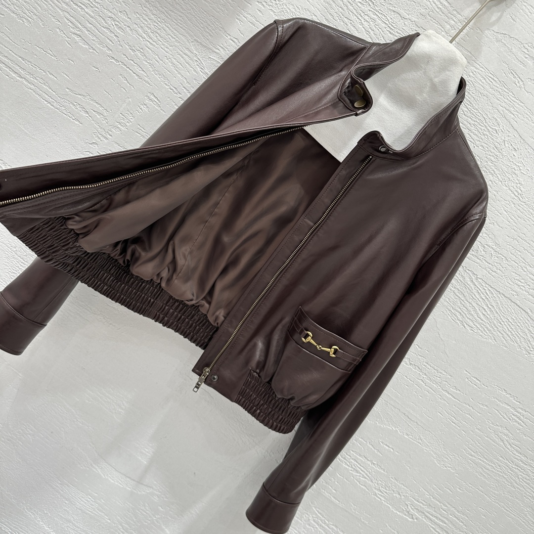 Title: P2280 Celi*e 25 Dust-Proof Bag Sheep Hide Corset Coat Summary: High-end quality retro-American design with soft sheep hide and classic style. - 图片 8