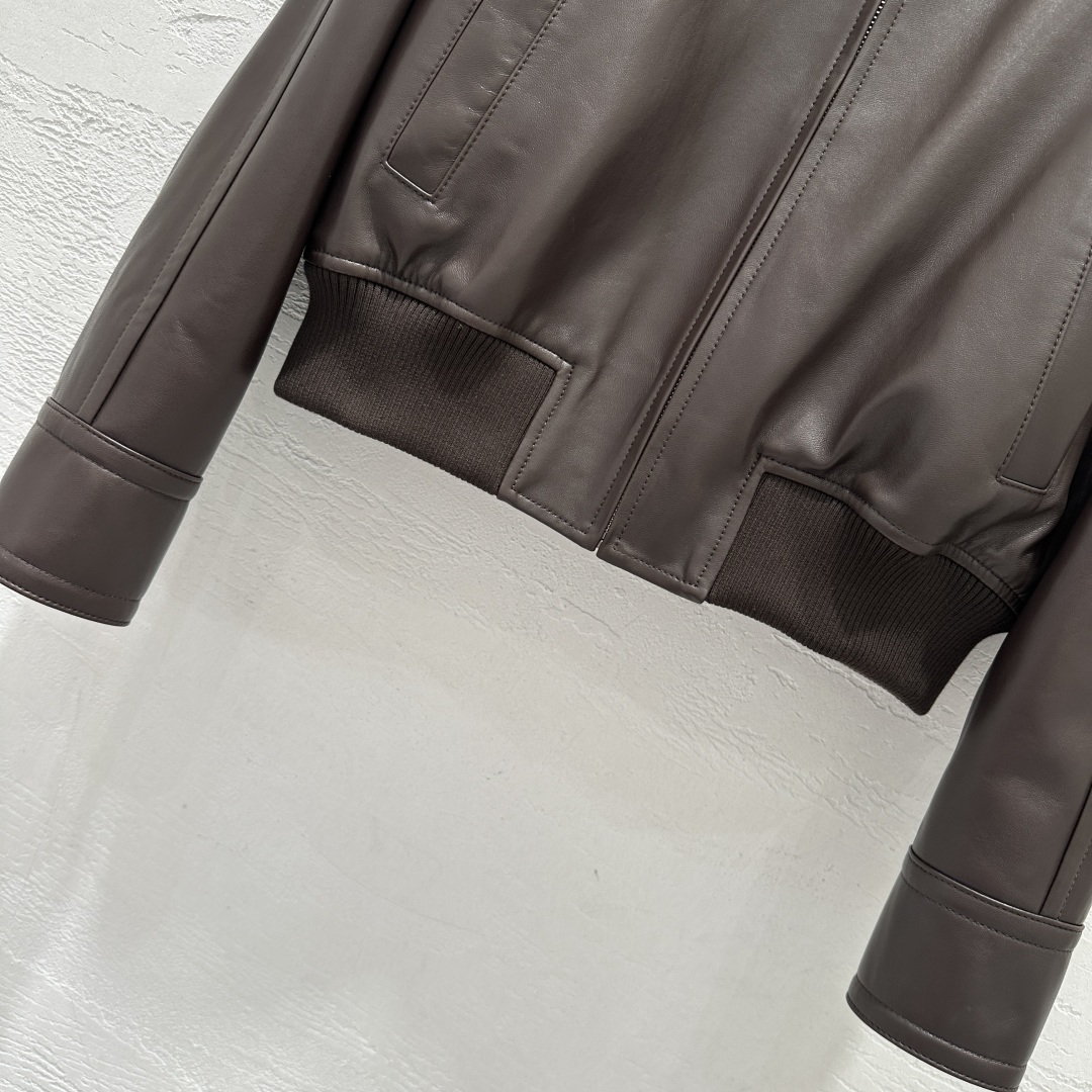 Bottega Veneta Lambskin Biker Jacket Women's Braided Collar Leather Outwear 4 cmp i1754725598798 5045 0 2
