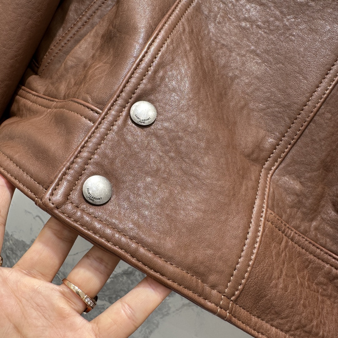 Saint Laurent Lambskin Biker Jacket - Autumn Collection - Unisex Design 5 cmp i1758601885032 6980 0 3