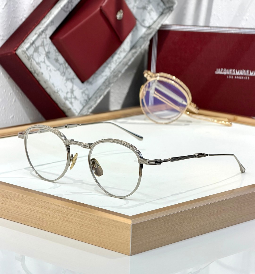 Jacques Marie Mage  -可折叠眼镜Folding glasses -定制一体式铰链 -全新药丸形斜面鼻