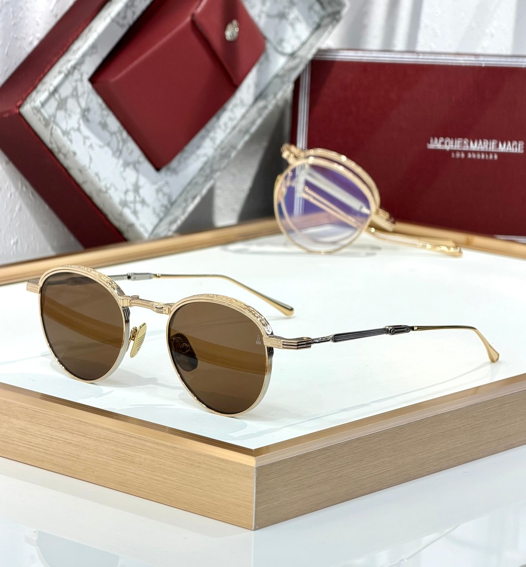Jacques Marie Mage  -可折叠眼镜Folding glasses -定制一体式铰链 -全新药丸形斜面鼻