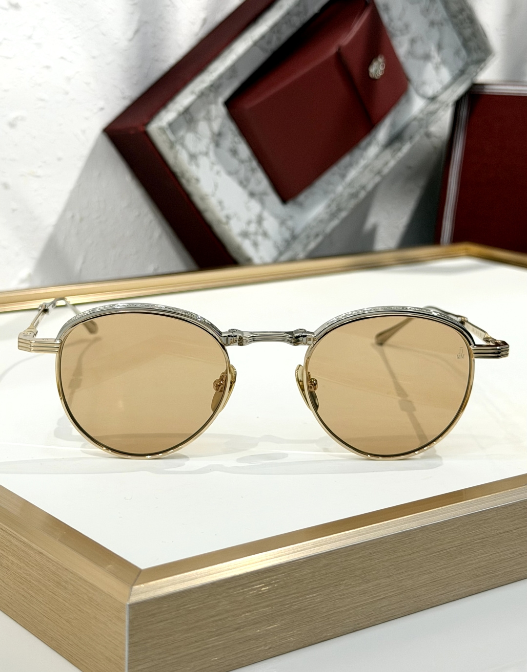 Jacques Marie Mage  -可折叠眼镜Folding glasses -定制一体式铰链 -全新药丸形斜面鼻