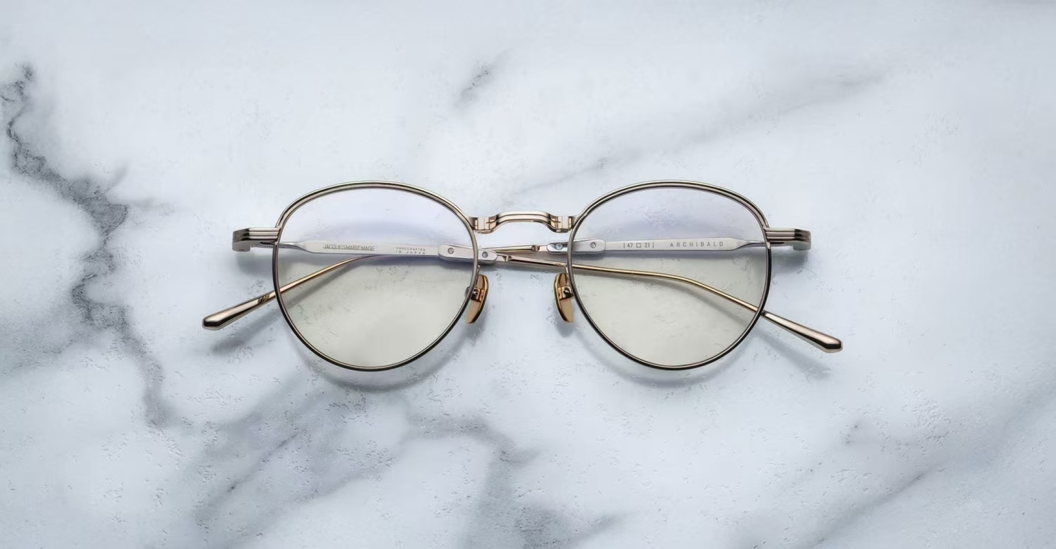 Jacques Marie Mage  -可折叠眼镜Folding glasses -定制一体式铰链 -全新药丸形斜面鼻