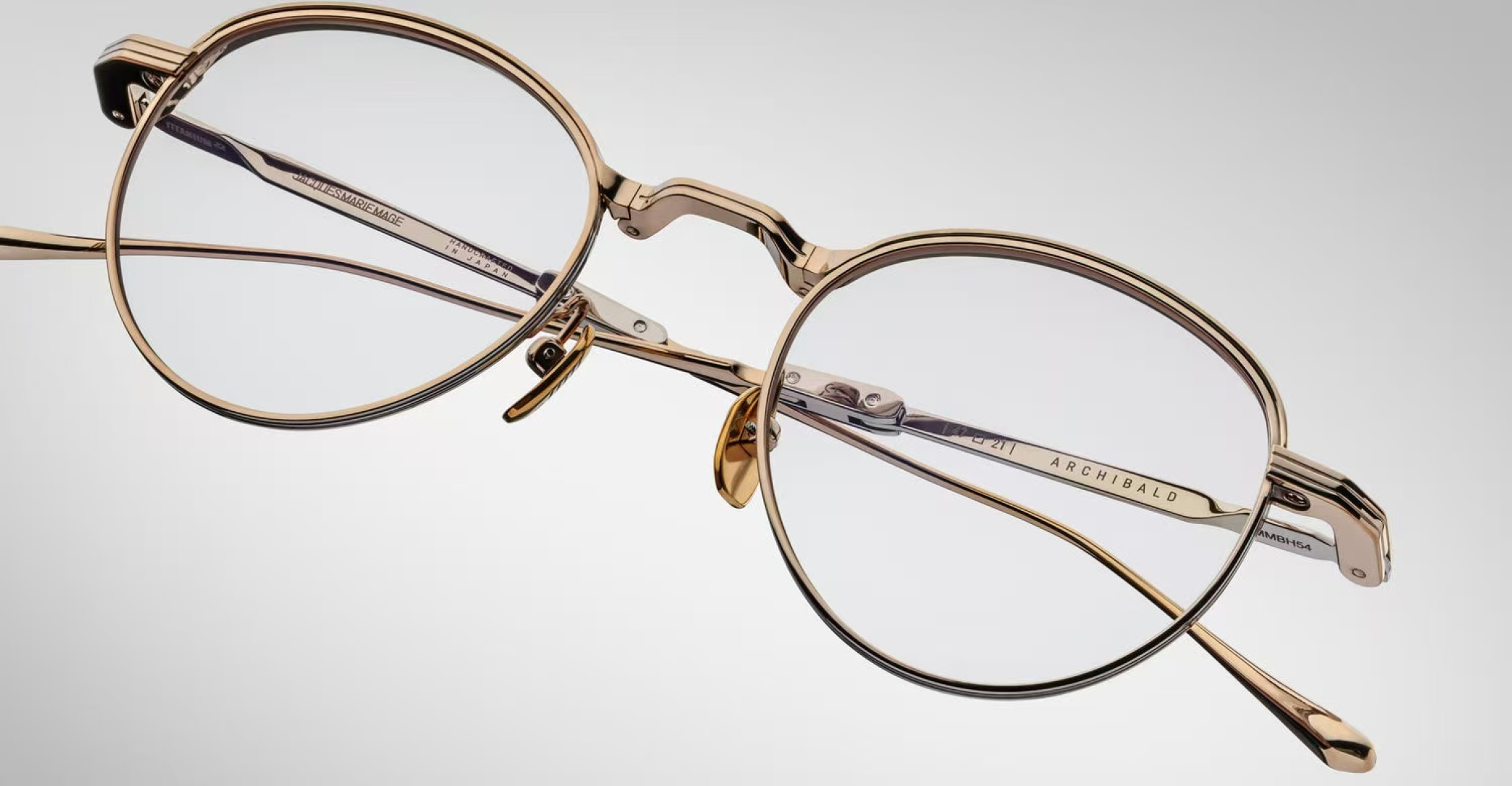 Jacques Marie Mage  -可折叠眼镜Folding glasses -定制一体式铰链 -全新药丸形斜面鼻