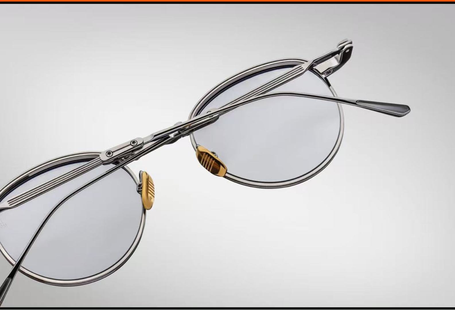 Jacques Marie Mage  -可折叠眼镜Folding glasses -定制一体式铰链 -全新药丸形斜面鼻