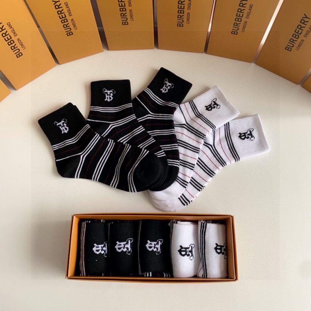 Burberry Special P84 Socks Pack: Five Pairs in Sync Box with Bonus Card - 图片 8