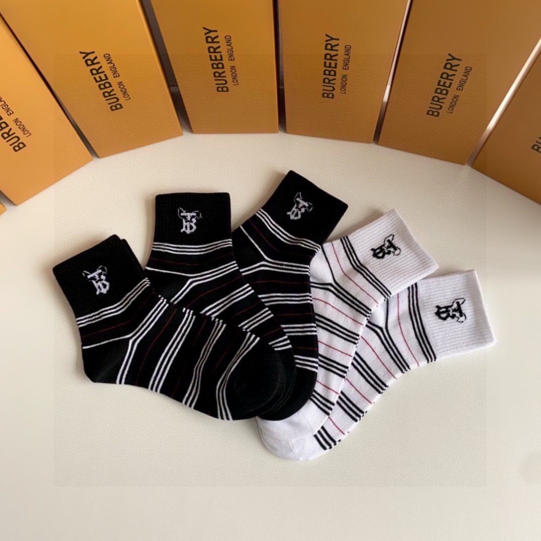 Burberry Special P84 Socks Pack: Five Pairs in Sync Box with Bonus Card - 图片 7