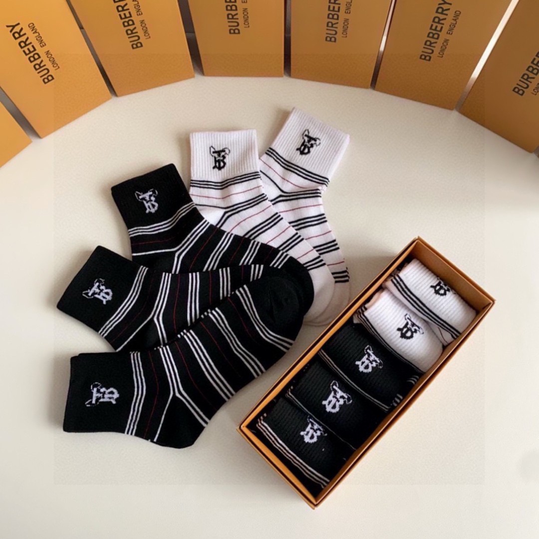 Burberry Special P84 Socks Pack: Five Pairs in Sync Box with Bonus Card - 图片 9