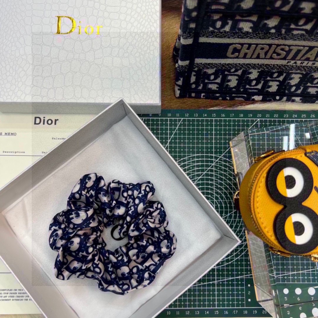 NO:300750,Special package DIOR (Dio) classic letter silk hair ring, very beautiful on the head or on the hands, fashionable and versatile must-have items for hairpins, hairpins, dior, dior, real silk, hairpins19860909特 配包装 DIOR（迪奥）经典字母真丝发圈 带头上或者手上都非常好看 时尚百搭人手必备单品发夹,发夹,dior,dior,real silk,hairpins,accessory