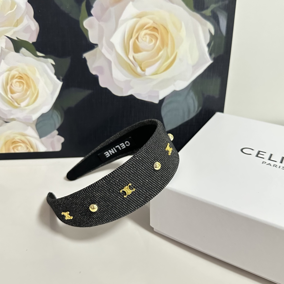 配专柜包装Celine（赛琳）最新高工发箍小仙女快入手特殊材质 不嘞头可盐可甜～