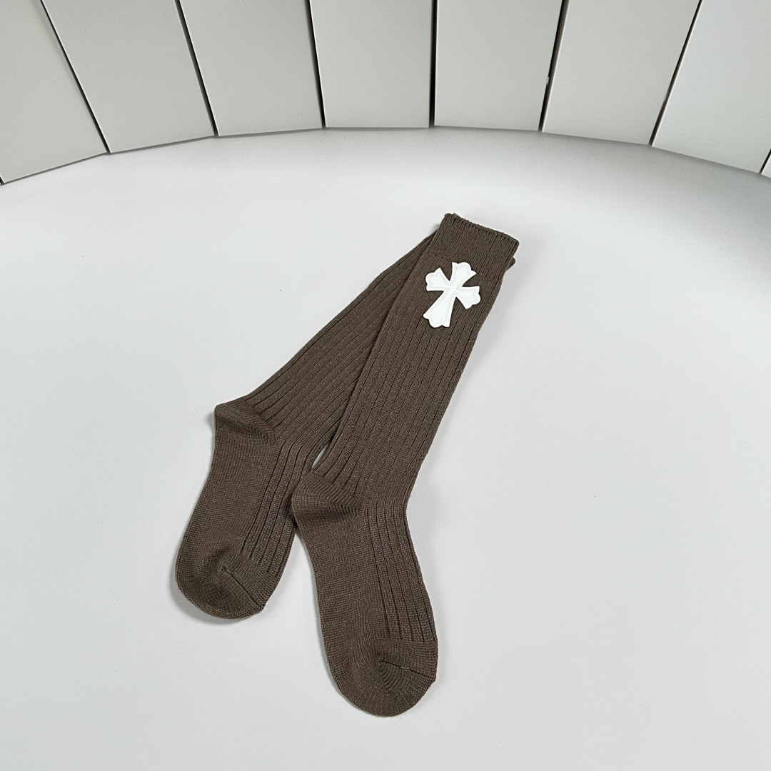 💛配包装ChromeHearts 克罗心新款经典小腿款饰品袜堆堆袜袜子！一盒一双， 专柜同步筒款袜子，💛