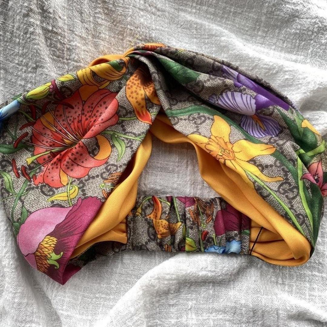 配包装 💗gucci拼色花卉发带专柜款