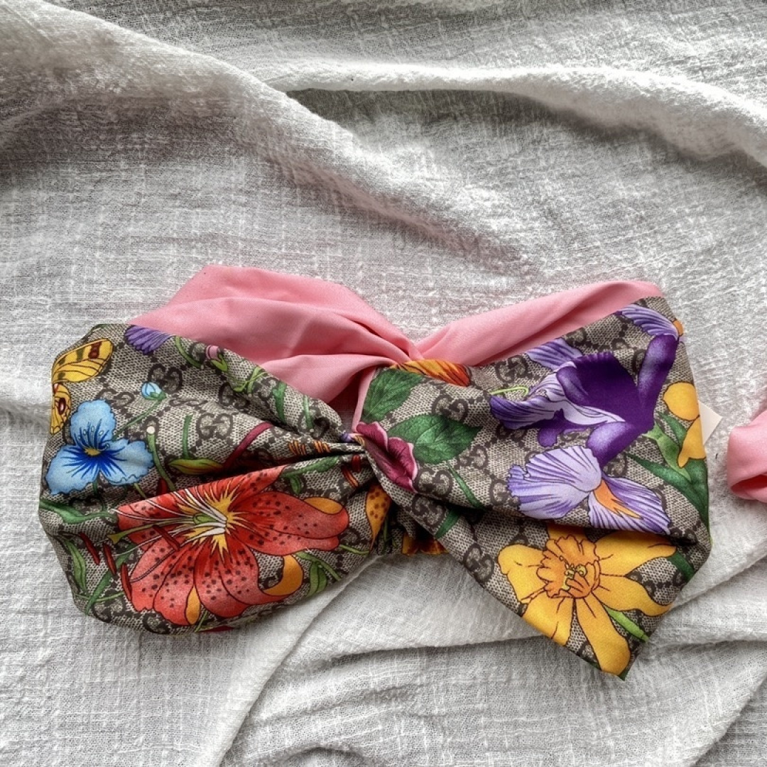 配包装 💗gucci拼色花卉发带专柜款