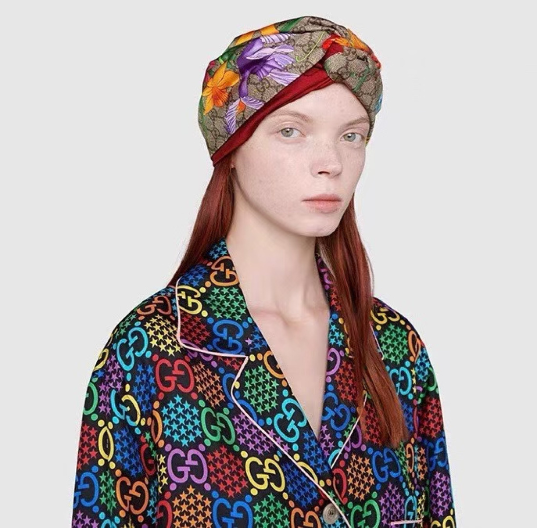 配包装 💗gucci拼色花卉发带专柜款