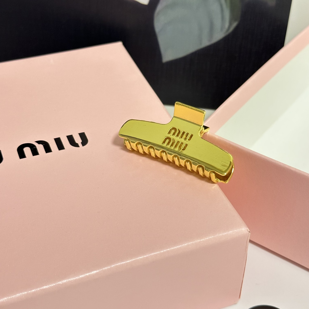 （单个）配专柜包装 MiuMiu（缪缪）最新爆款五金抓夹中古vintage复古抓夹优雅的girl值得入手