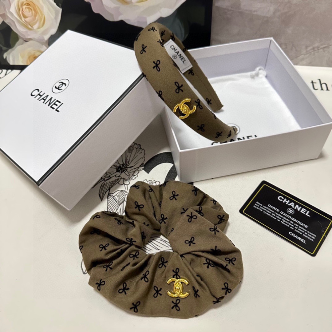 （两件套）配专柜包装 Chanel（香奈儿）最新爆款来啦✨💫小香风两件套发箍➕发圈优雅的girl值得入手