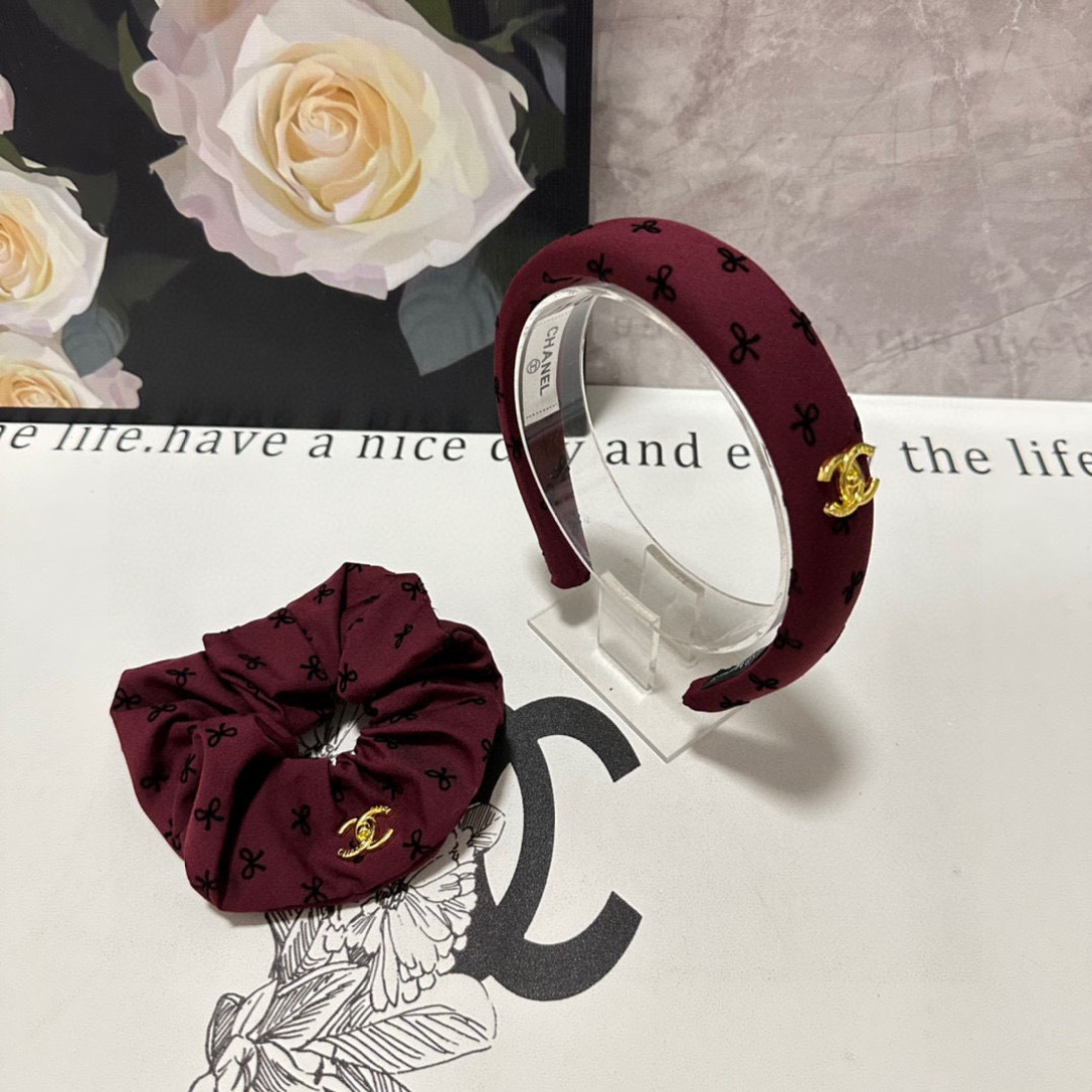 （两件套）配专柜包装 Chanel（香奈儿）最新爆款来啦✨💫小香风两件套发箍➕发圈优雅的girl值得入手