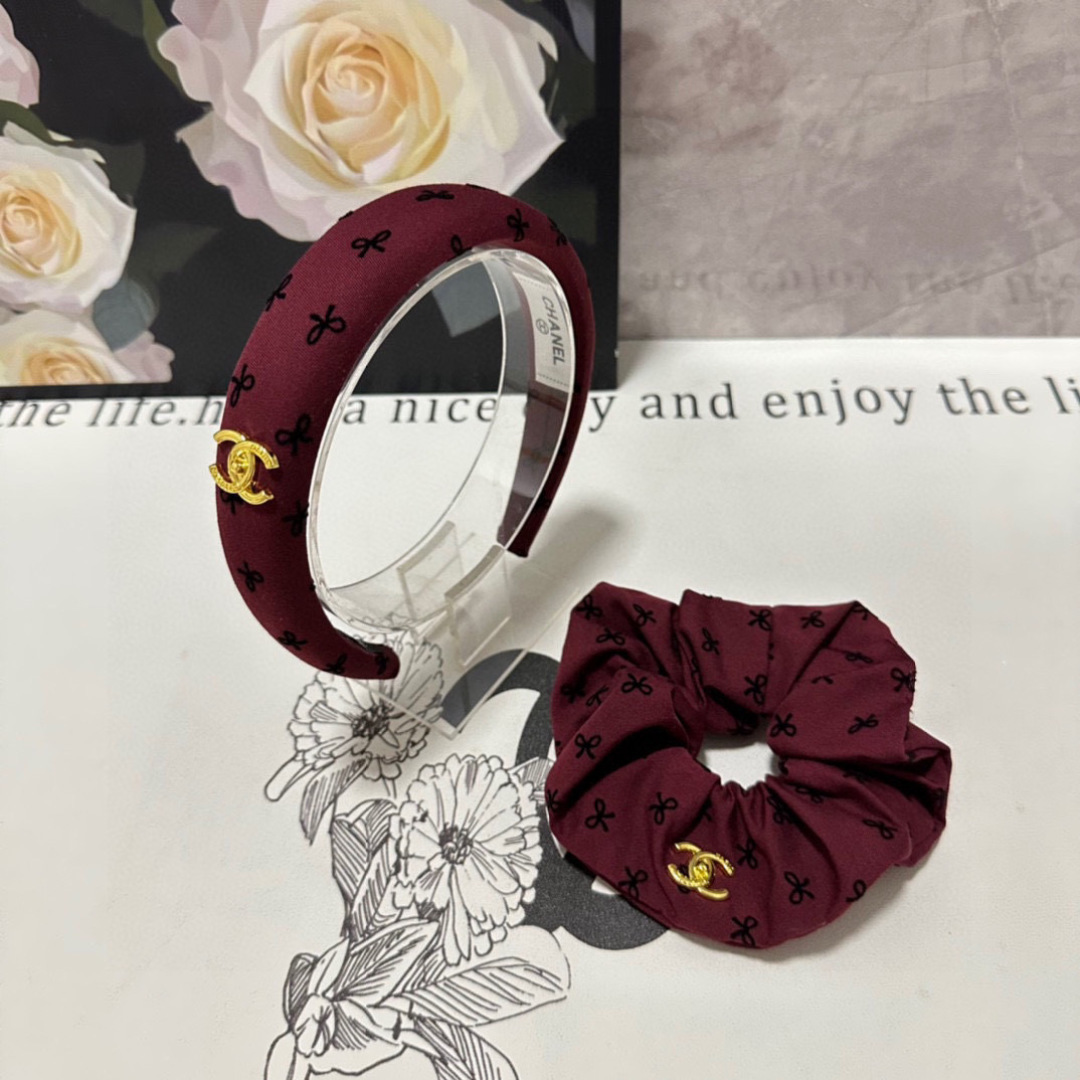 （两件套）配专柜包装 Chanel（香奈儿）最新爆款来啦✨💫小香风两件套发箍➕发圈优雅的girl值得入手