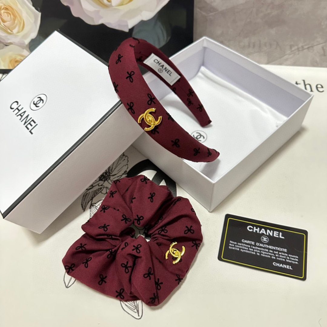 （两件套）配专柜包装 Chanel（香奈儿）最新爆款来啦✨💫小香风两件套发箍➕发圈优雅的girl值得入手