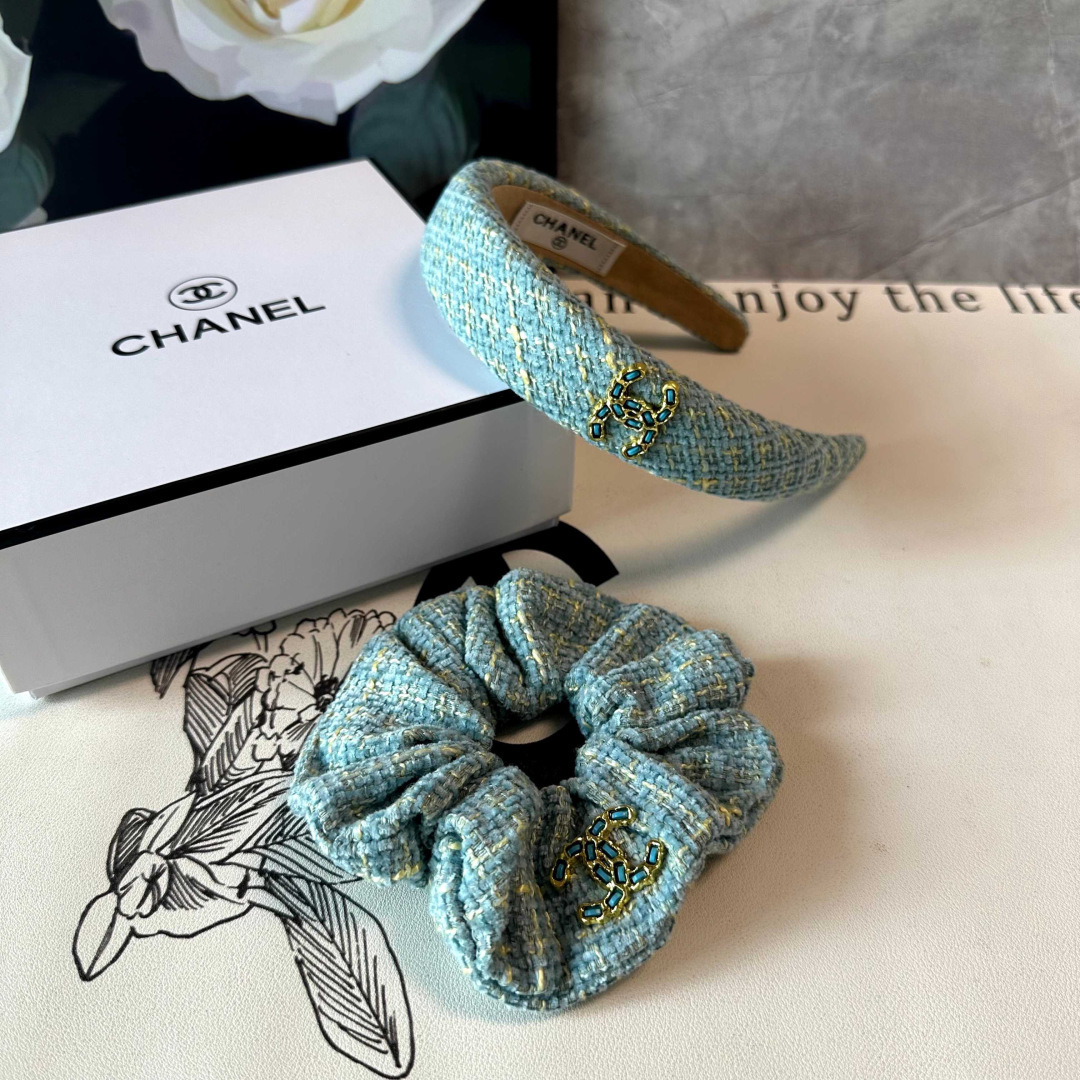 （两件套）配专柜包装 Chanel（香奈儿）最新爆款来啦✨💫小香风两件套发箍➕发圈优雅的girl值得入手