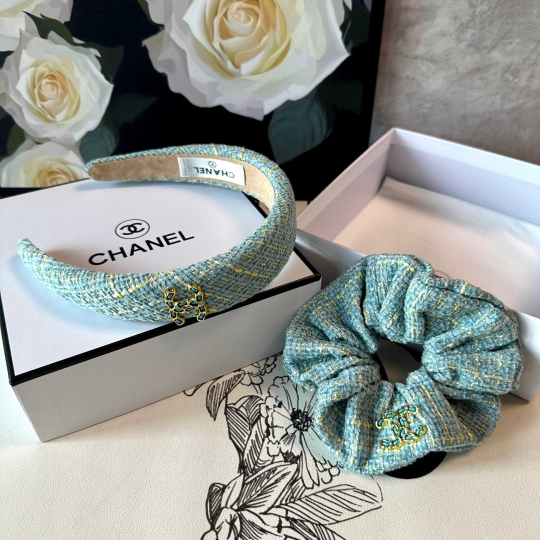 （两件套）配专柜包装 Chanel（香奈儿）最新爆款来啦✨💫小香风两件套发箍➕发圈优雅的girl值得入手