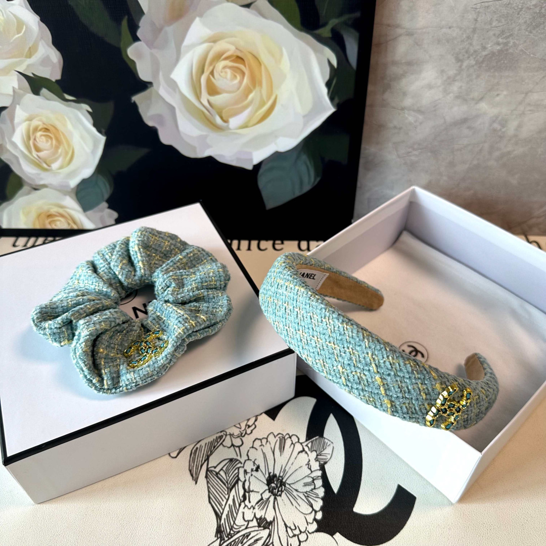 （两件套）配专柜包装 Chanel（香奈儿）最新爆款来啦✨💫小香风两件套发箍➕发圈优雅的girl值得入手
