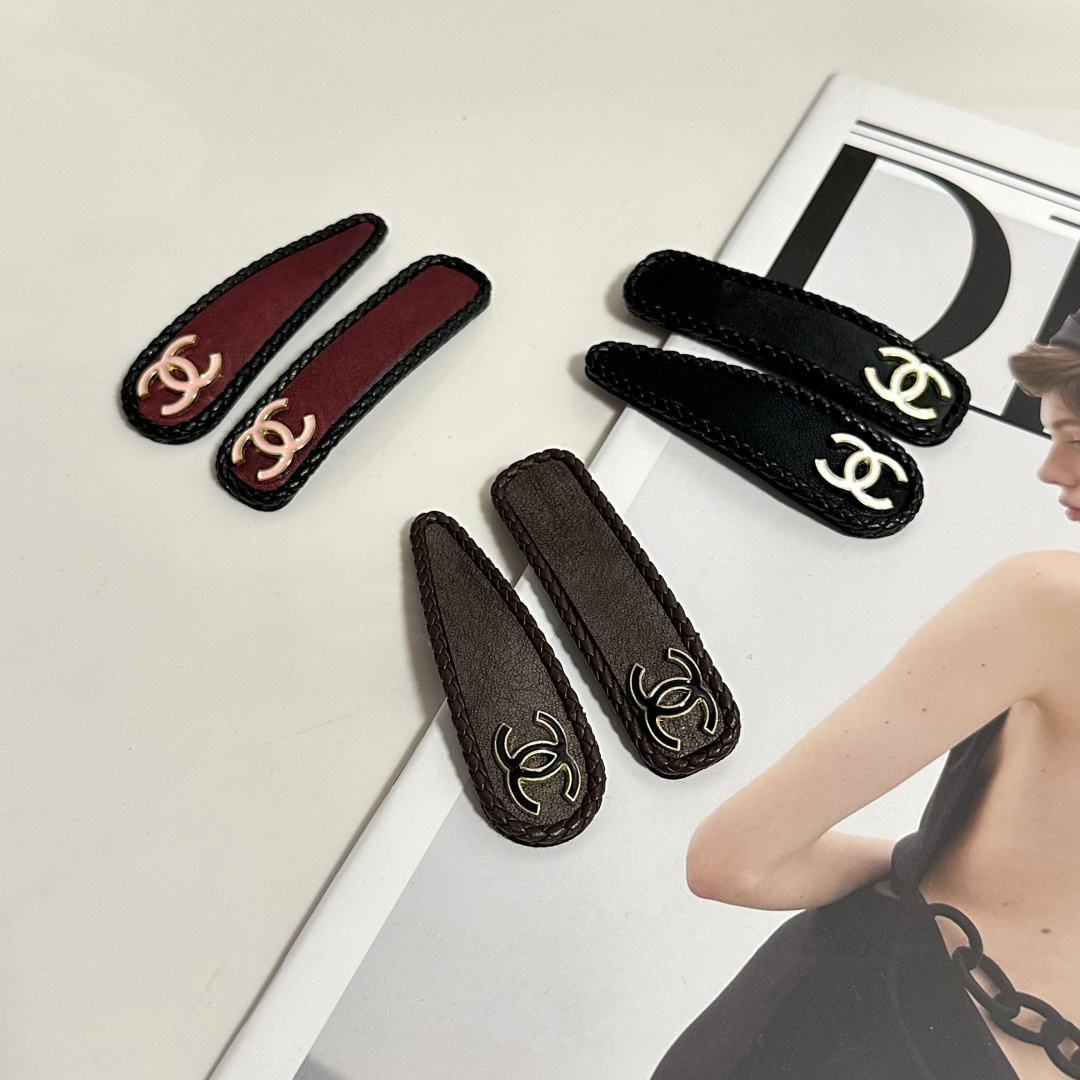 （一对）配全套包装Chanel（香奈儿）今年最好卖的新款Vintage中古复古发夹超仙的一对 时髦精 随