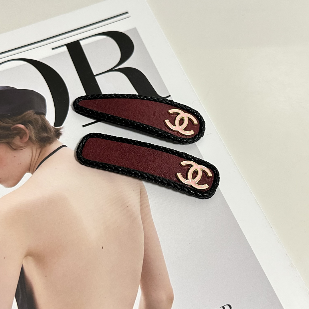 （一对）配全套包装Chanel（香奈儿）今年最好卖的新款Vintage中古复古发夹超仙的一对 时髦精 随