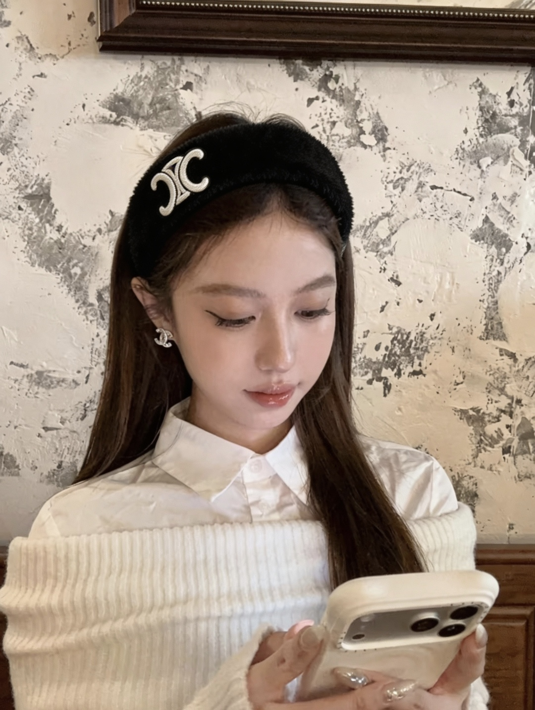 配专柜包装Celine（赛琳）最新发箍小仙女快入手特殊材质 不嘞头可盐可甜～