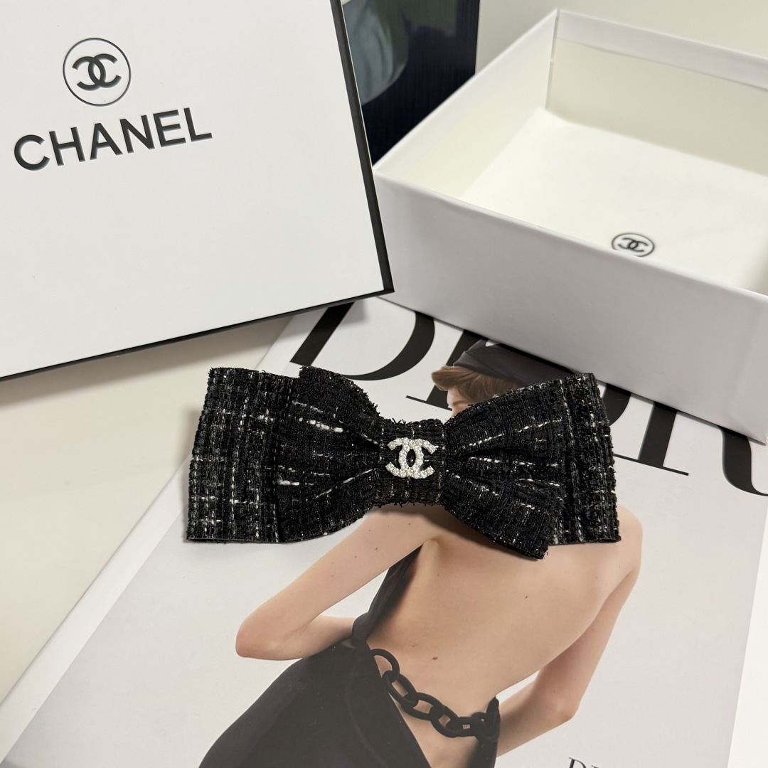配专柜包装Chanel（香奈儿）最新蝴蝶结发夹#信我！人手必备的单品 这件必须买洋气神仙颜值💕💫小仙女要