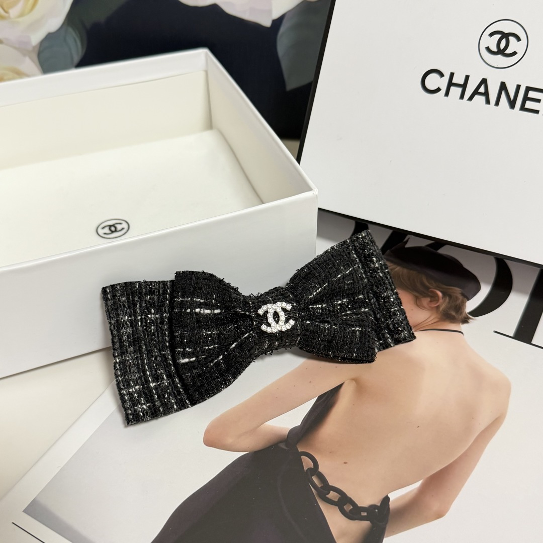配专柜包装Chanel（香奈儿）最新蝴蝶结发夹#信我！人手必备的单品 这件必须买洋气神仙颜值💕💫小仙女要