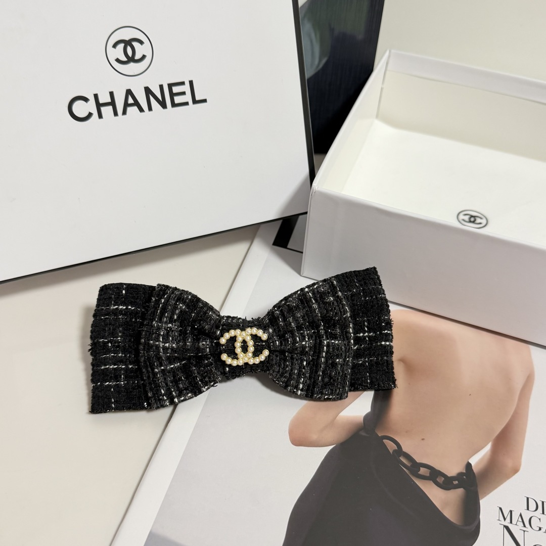 配专柜包装Chanel（香奈儿）最新蝴蝶结发夹#信我！人手必备的单品 这件必须买洋气神仙颜值💕💫小仙女要